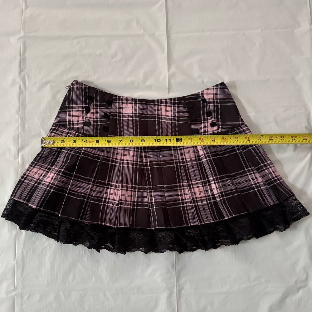 Plaid Pink and Black Skirt - Picture 8 of 13